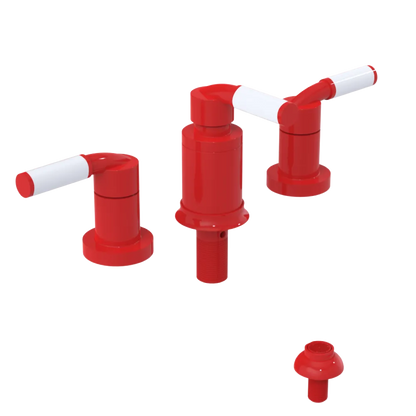 Rubinet Bidet Fitting with Spray, Diverter, and Vacuum Breaker (less drain) Red
