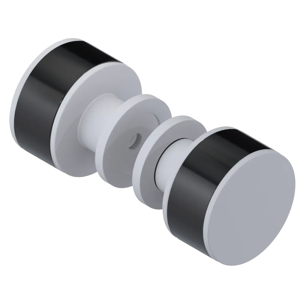 Rubinet Shower Door Knob (set) Matt White