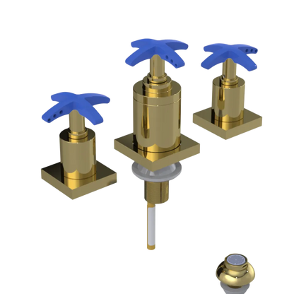 Rubinet Bidet Fitting with Spray, Diverter, and Vacuum Breaker (less drain) Bright Brass
