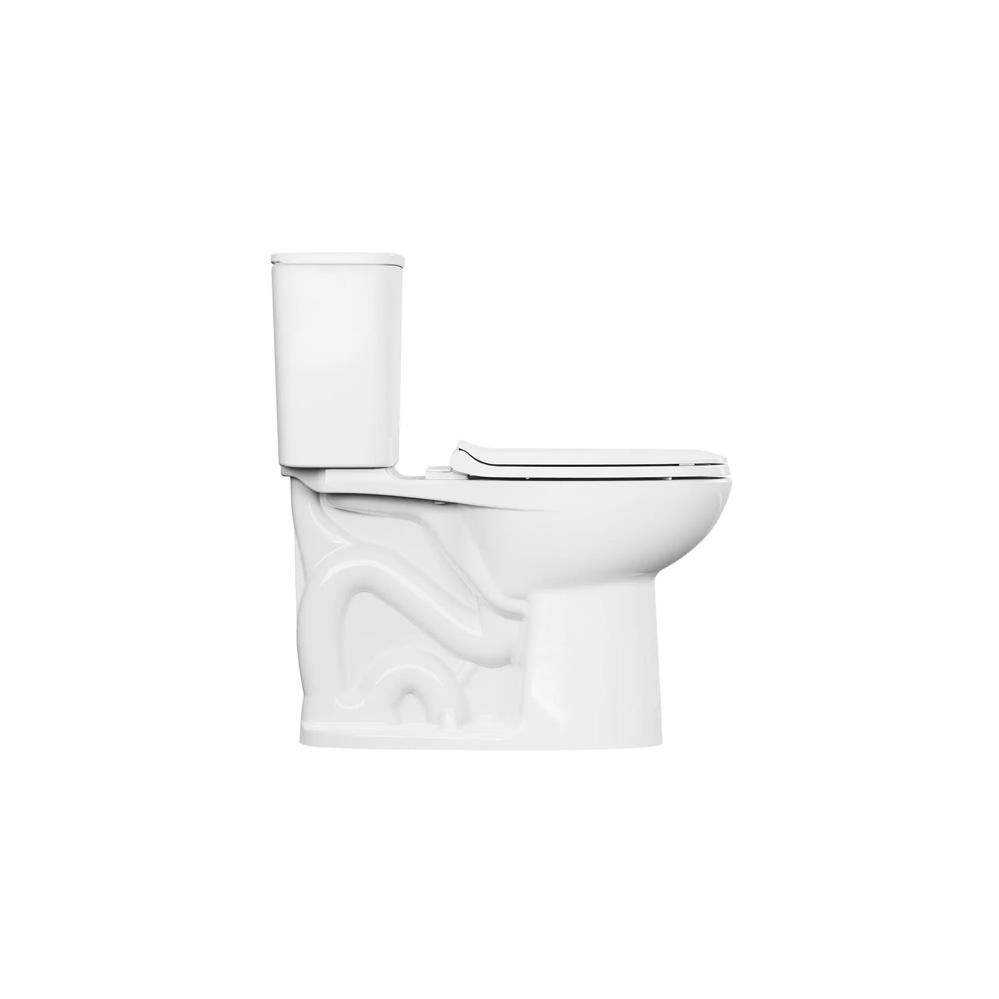 American Standard Aspirations EcoStrength Two-Piece 0.80 gpf/3.0 Lpf Chair Height Elongated Right-Hand Trip Lever Toilet Less Seat