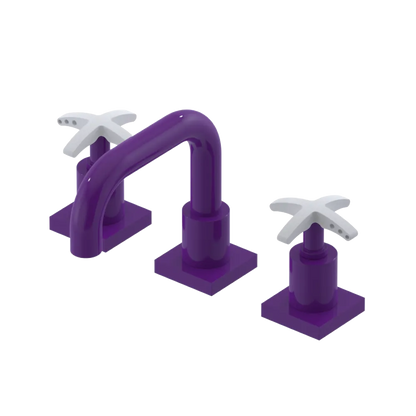 Rubinet Widespread Lav. Set. with Genesis spout (less drain) Purple Haze