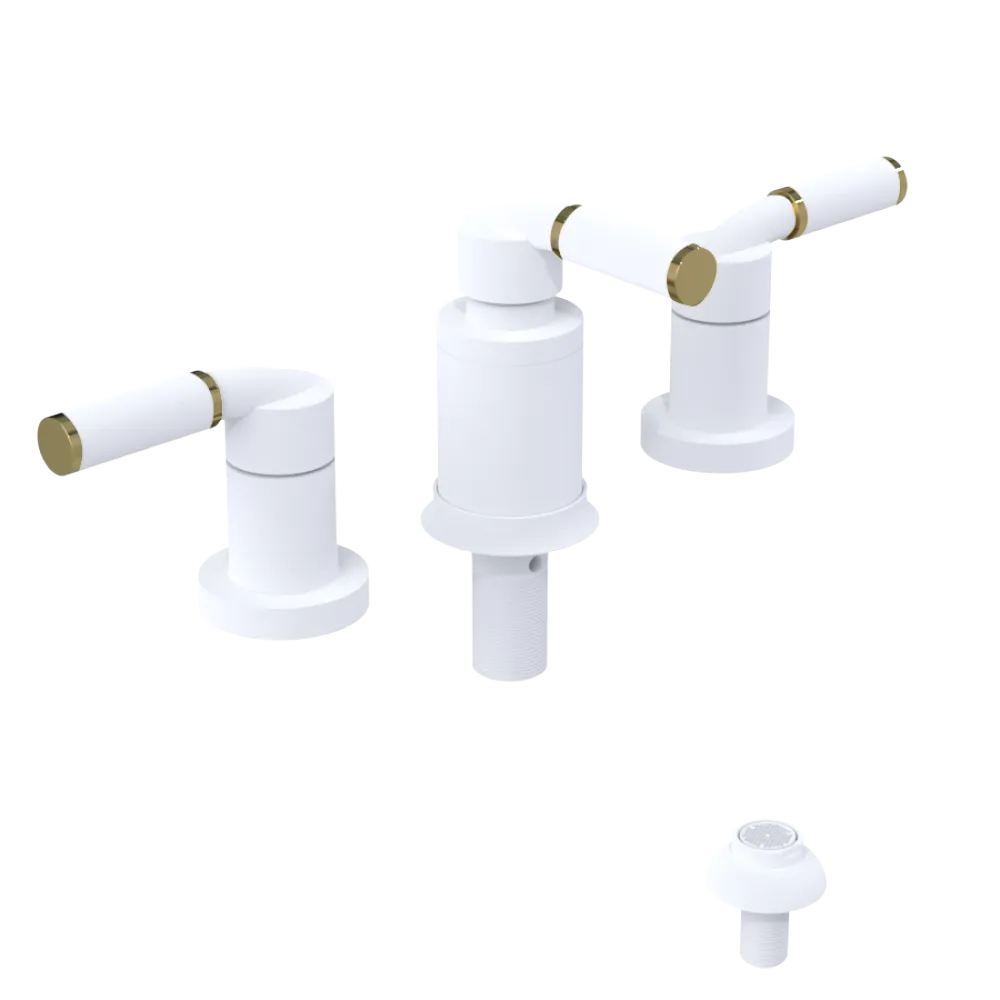 Rubinet Bidet Fitting with Spray, Diverter, and Vacuum Breaker (less drain) Matt White