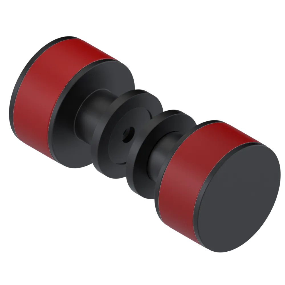 Rubinet Shower Door Knob (set) Matt Black
