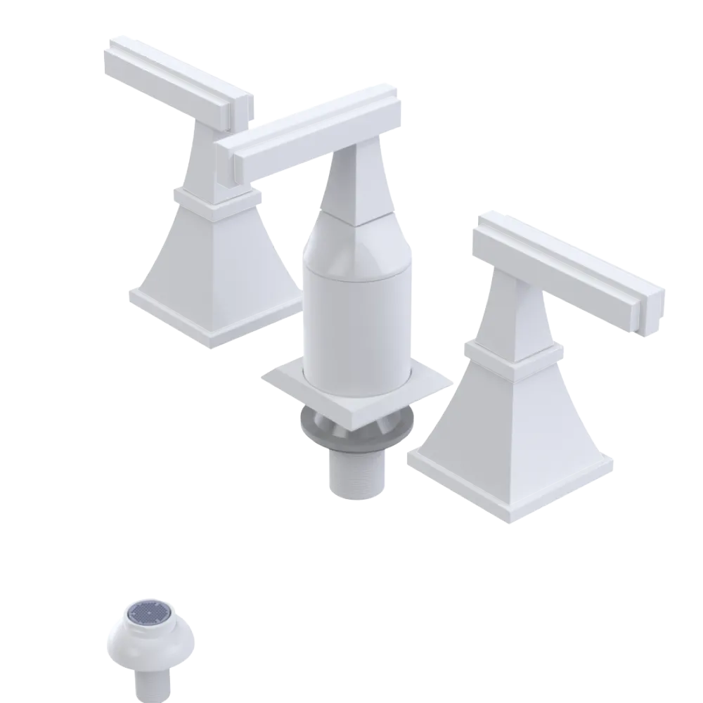 Rubinet Bidet Fitting with Spray, Diverter, and Vacum Breaker (Less Drain) White