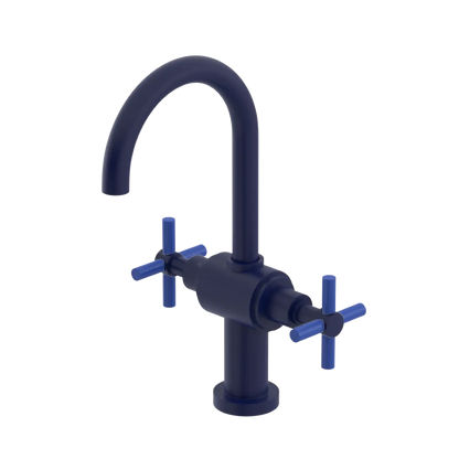 Rubinet Single Hole Dual Handle Lav. Set with LaSalle Spout (less drain) Midnight Blue