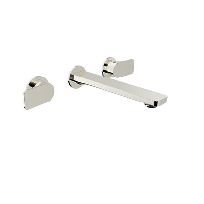 Baril Two handles wall-mounted lavatory faucet, drain not included