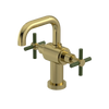 Rubinet Single Hole Dual Handle Lav. Set. (less drain) Natural Brass