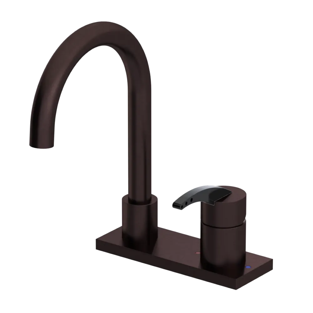 Rubinet 4" Centre Single Control Lav. Set. (less drain) Oil Rubbed Bronze