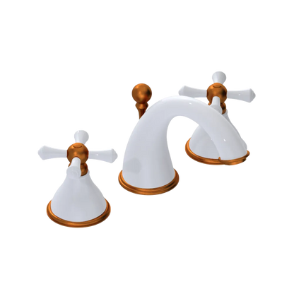 Rubinet Widespread Lav. Set. (less drain) White