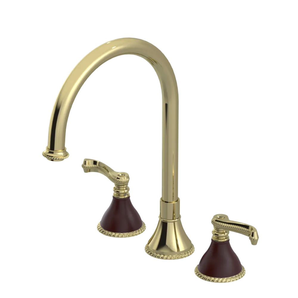 Rubinet Widespread Kitchen Set Gold