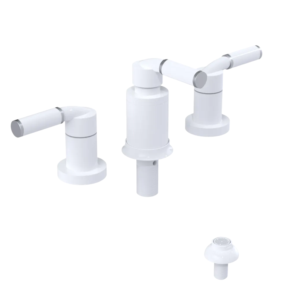 Rubinet Bidet Fitting with Spray, Diverter, and Vacuum Breaker (less drain) White