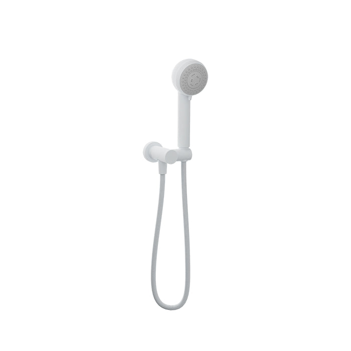 Baril 2-spray anti-limestone hand shower on wall-mounted supply elbow