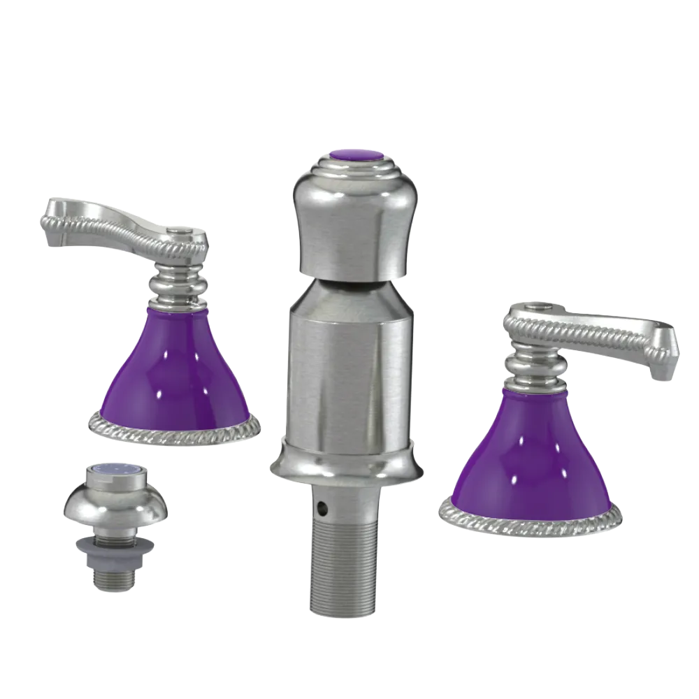 Rubinet Bidet Fitting with Spray, Diverter, and Vacum Breaker (Less Drain) Satin Nickel