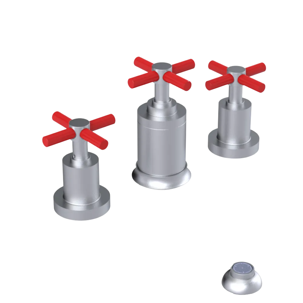 Rubinet Bidet Fitting with Spray, Diverter, and Vacuum Breaker (less drain) Satin Chrome