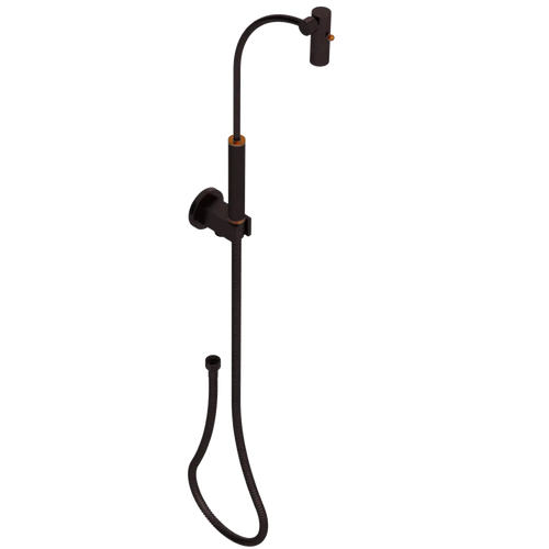 Rubinet Hand Held Shower Bidet with Extended Reach & Dual Function Spray Including Wall Bracket with Supply & Hose (Round) Oil Rubbed Bronze