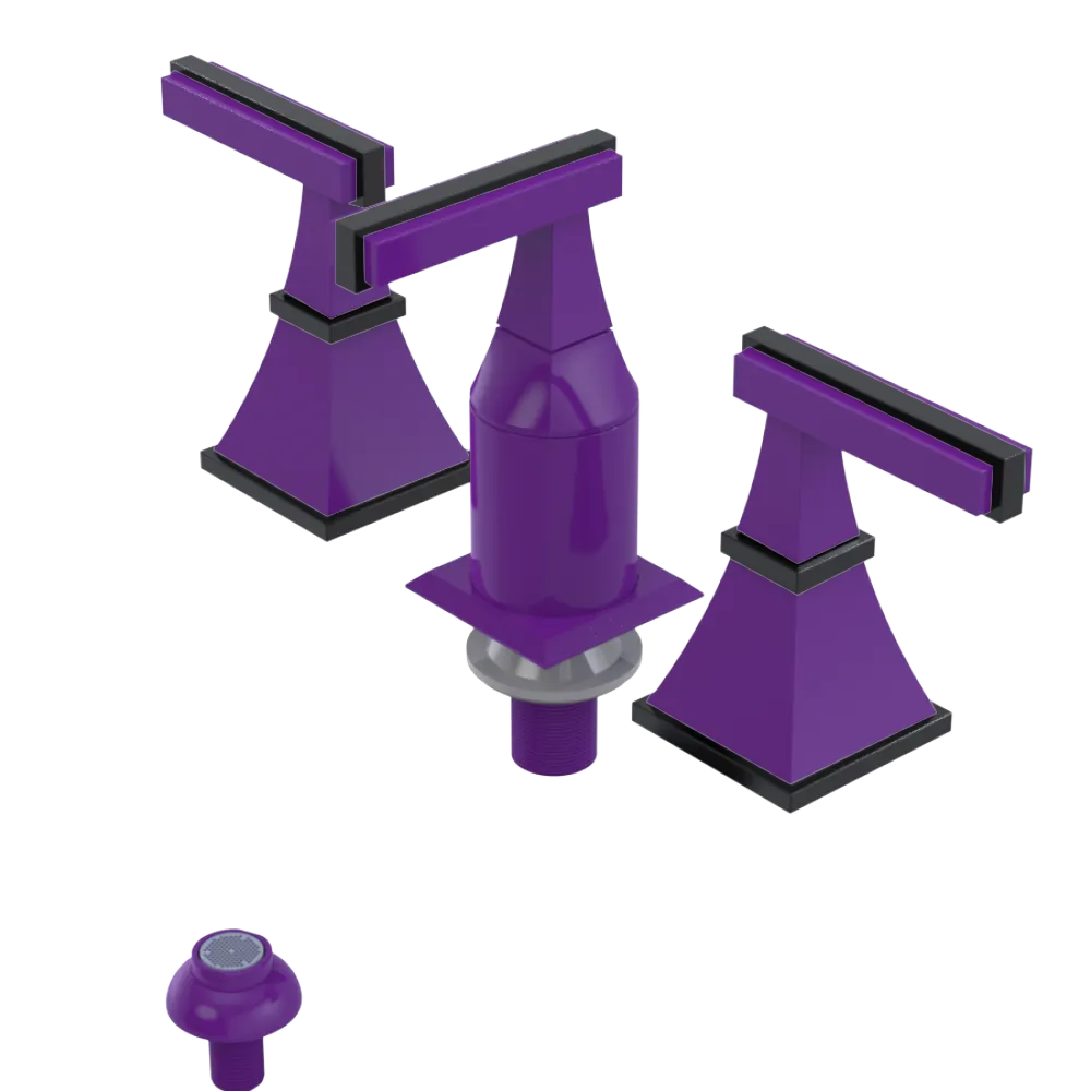 Rubinet Bidet Fitting with Spray, Diverter, and Vacum Breaker (Less Drain) Purple Haze