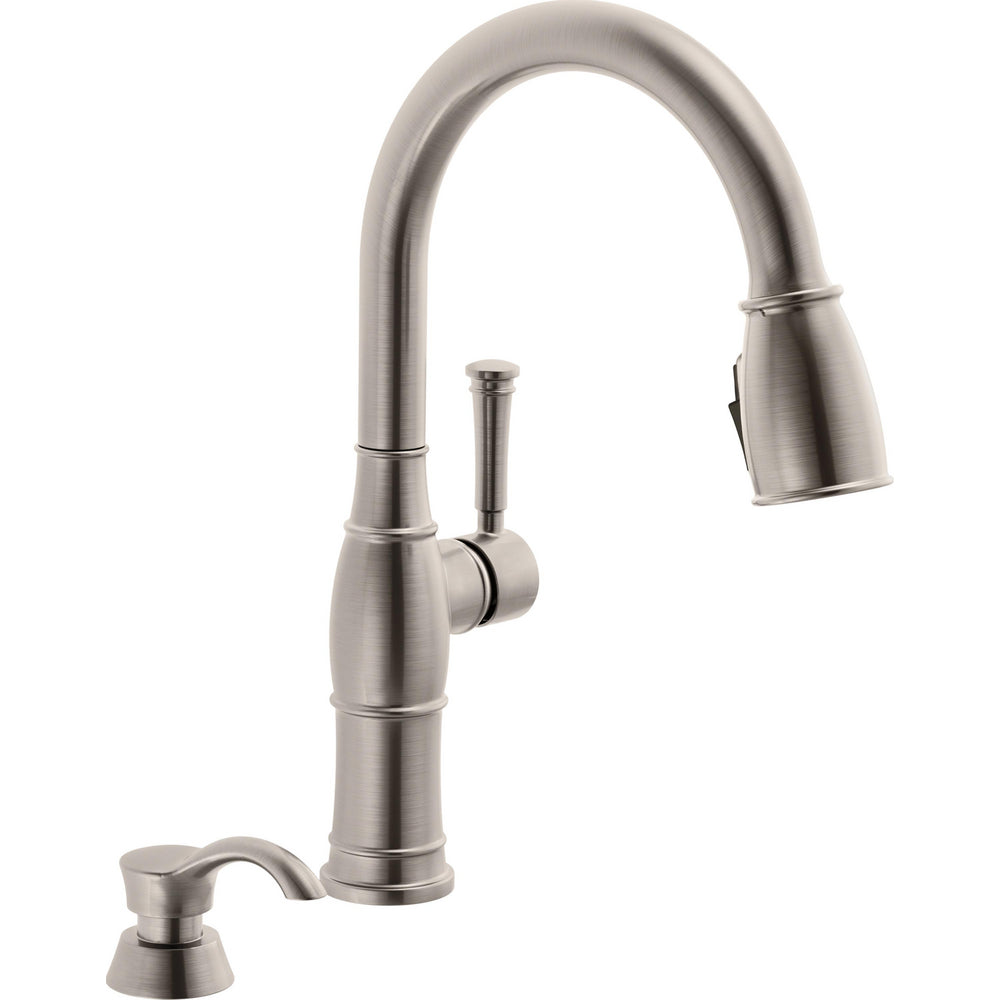 Valdosta – Delta Pull-down Kitchen Faucet 1L Withsoap - SpotShield Stainless