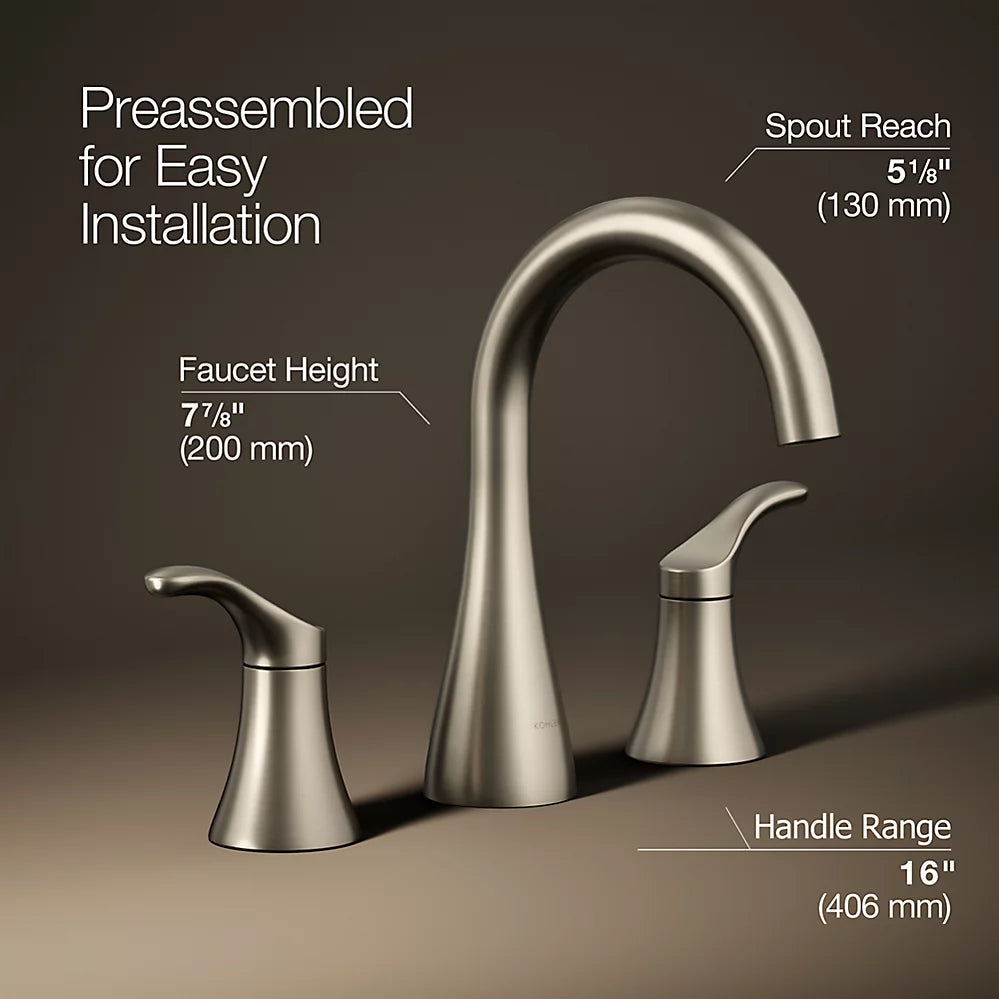 Simplice® Widespread bathroom sink faucet, 0.5 gpm