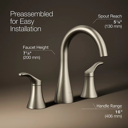 Simplice® Widespread bathroom sink faucet, 0.5 gpm