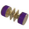 Rubinet Shower Door Knob (set) Satin Brass