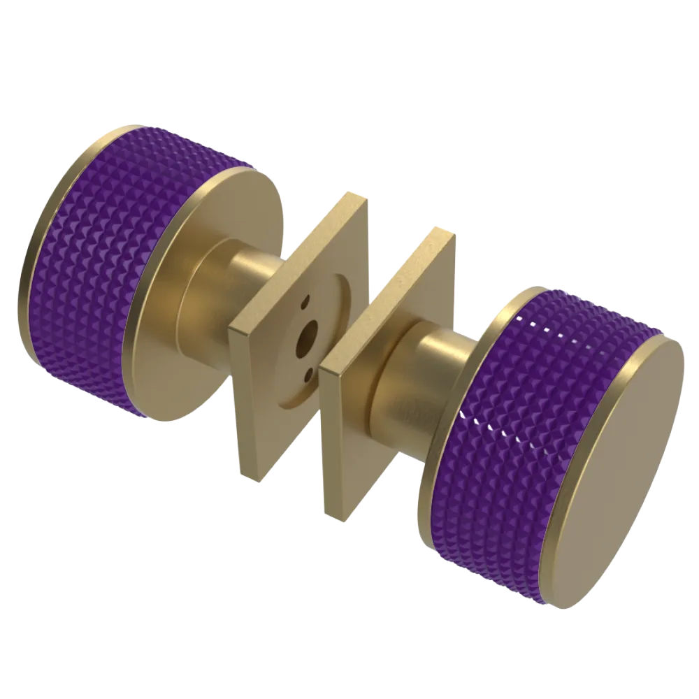 Rubinet Shower Door Knob (set) Satin Brass