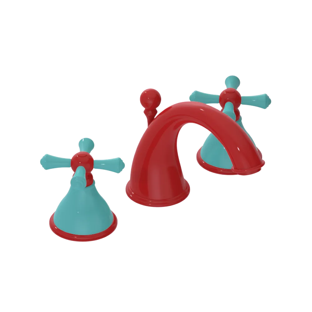 Rubinet Widespread Lav. Set. (less drain) Red