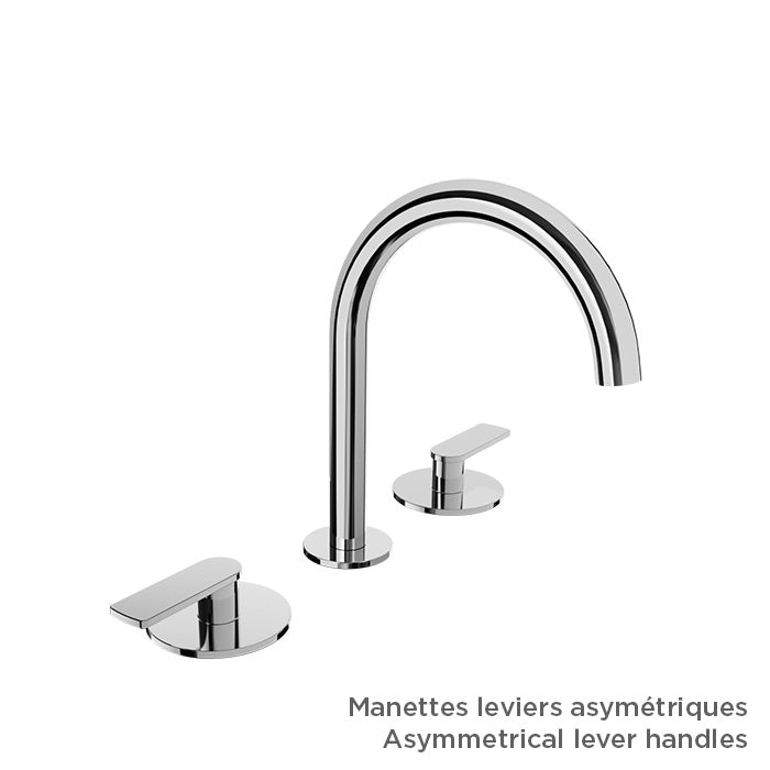 Baril 8" c/c lavatory faucet (without handle), drain included