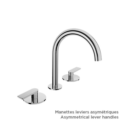 Baril 8" c/c lavatory faucet (without handle), drain included