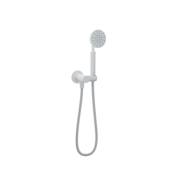 Baril 1-spray anti-limestone hand shower on wall-mounted supply elbow