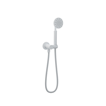 Baril 1-spray anti-limestone hand shower on wall-mounted supply elbow