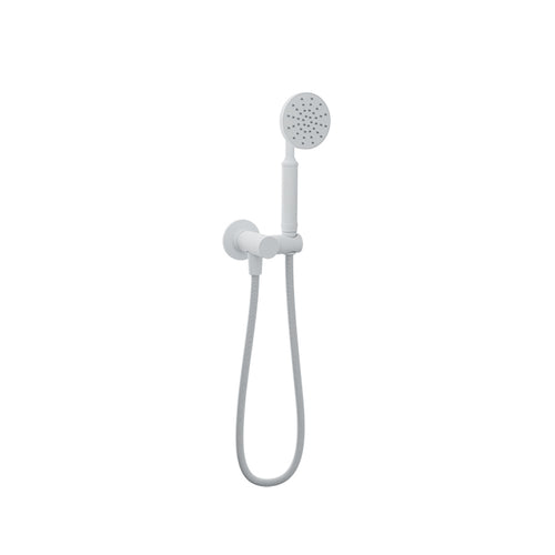 Baril 1-spray anti-limestone hand shower on wall-mounted supply elbow