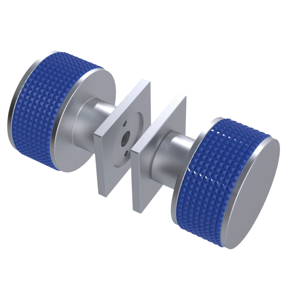 Rubinet Shower Door Knob (set) Satin Chrome