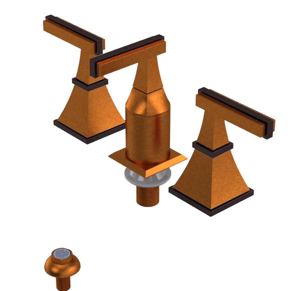 Rubinet Bidet Fitting with Spray, Diverter, and Vacum Breaker (Less Drain) Antique Copper Matt