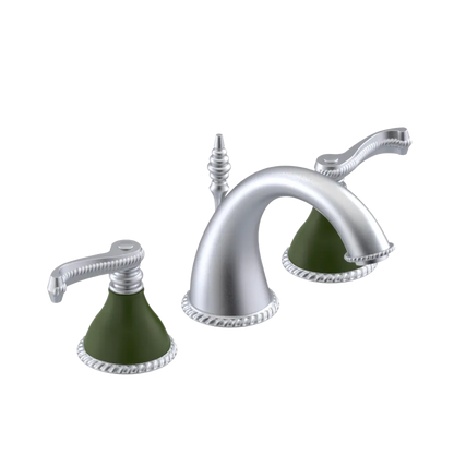 Rubinet Widespread Lav. Set. (less drain) Satin Chrome