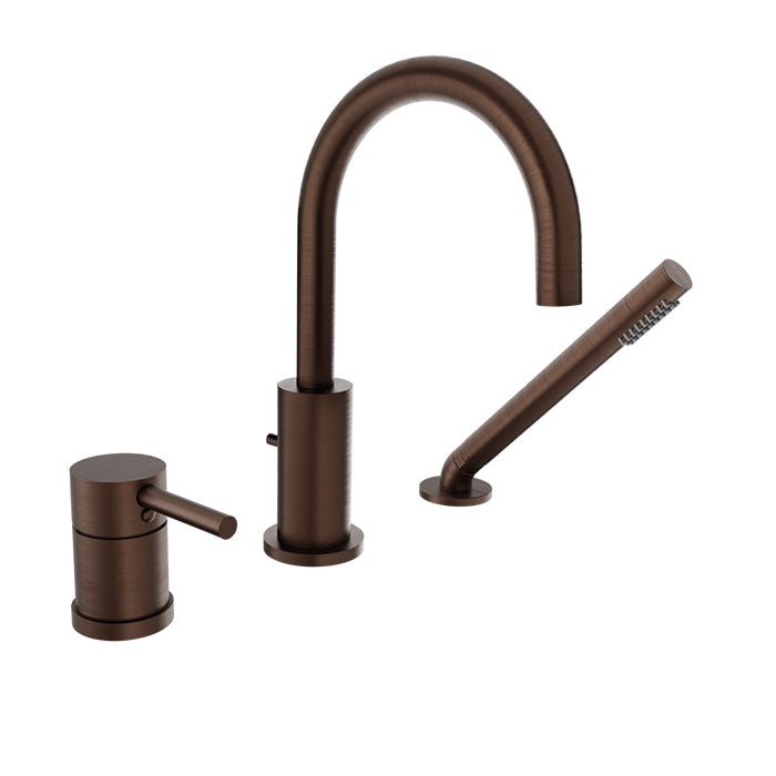 Baril 3-piece tub filler with hand shower