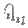 Rubinet Widespread Kitchen Set with Hand Spray Satin Nickel