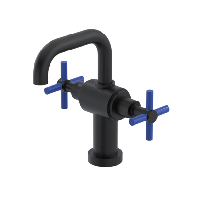 Rubinet Single Hole Dual Handle Lav. Set. (less drain) Matt Black