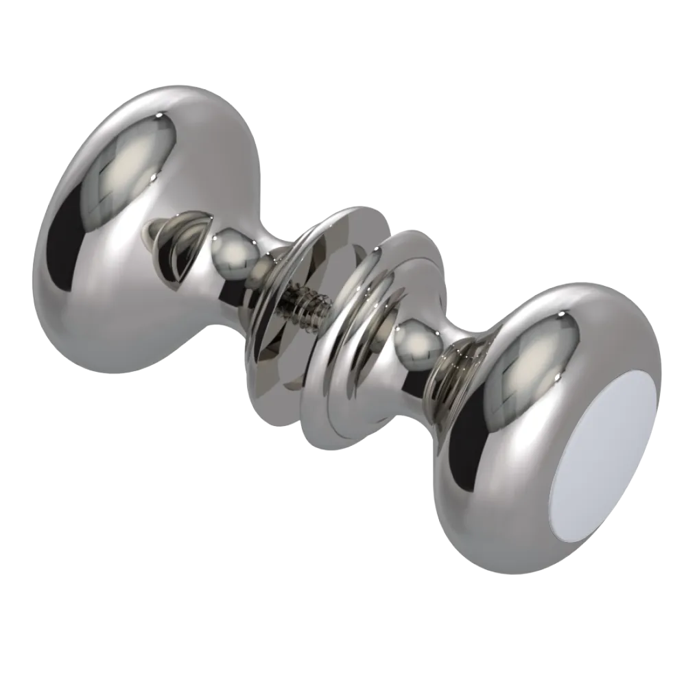 Rubinet Shower Door Knob (set) Polished Nickel