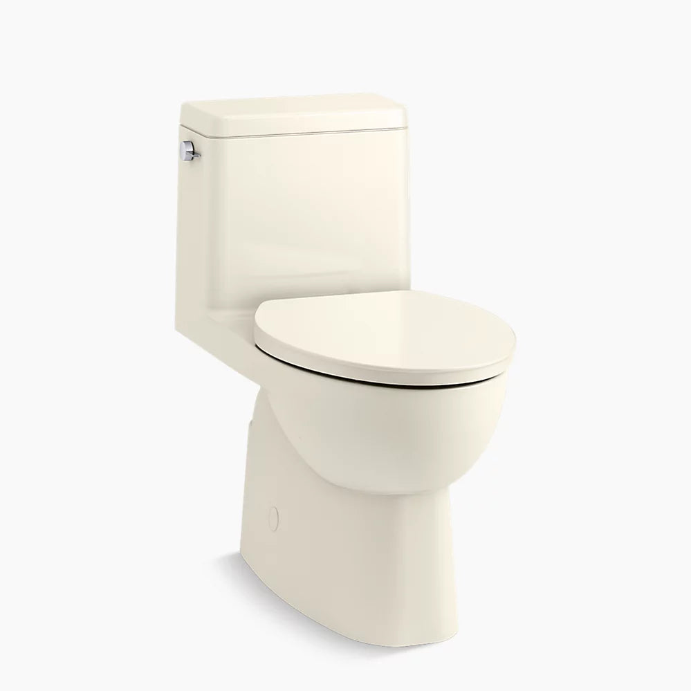 Reach® One-piece compact elongated toilet with skirted trapway, 1.28 gpf - Golzar Home