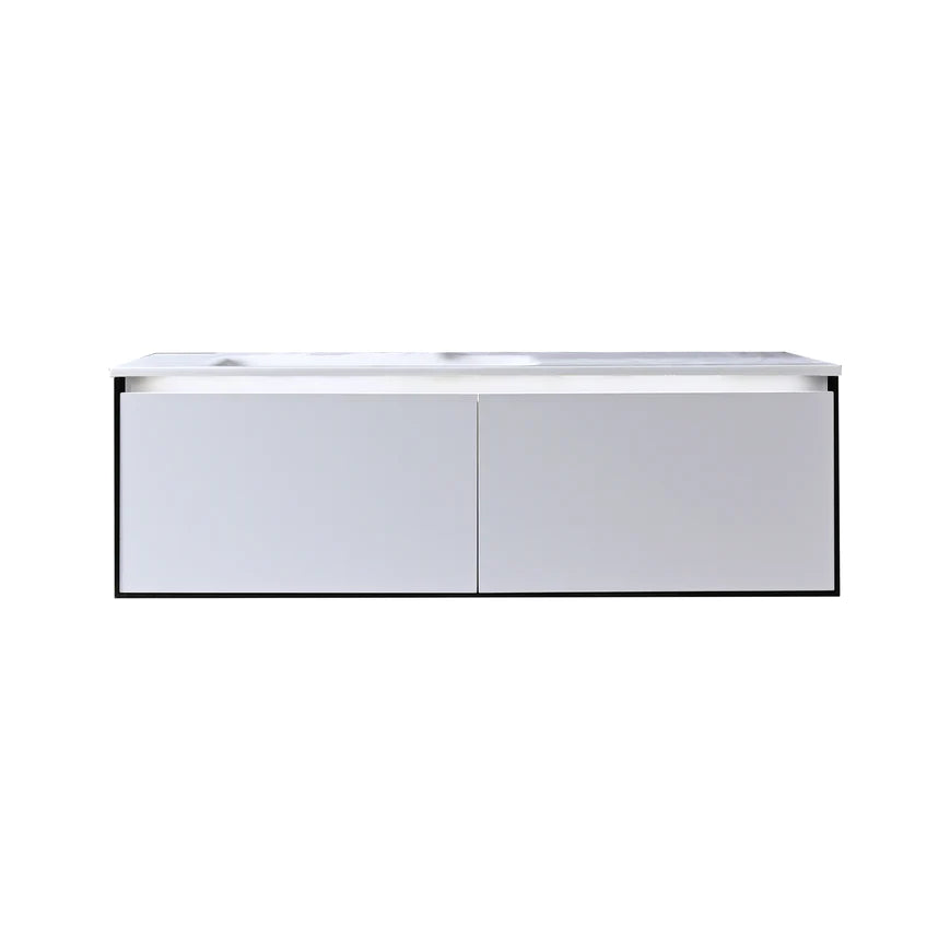 Wall-mount Single Sink Bathroom Vanity WV5698 + BASIN5698 - Golzar Home