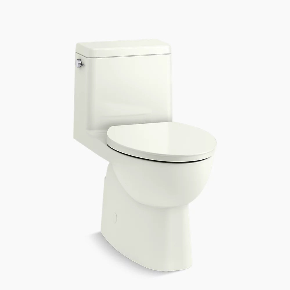 Reach® One-piece compact elongated toilet with skirted trapway, 1.28 gpf - Golzar Home