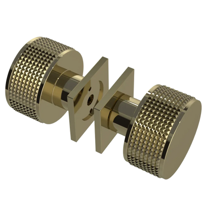 Rubinet Shower Door Knob (set) Natural Brass
