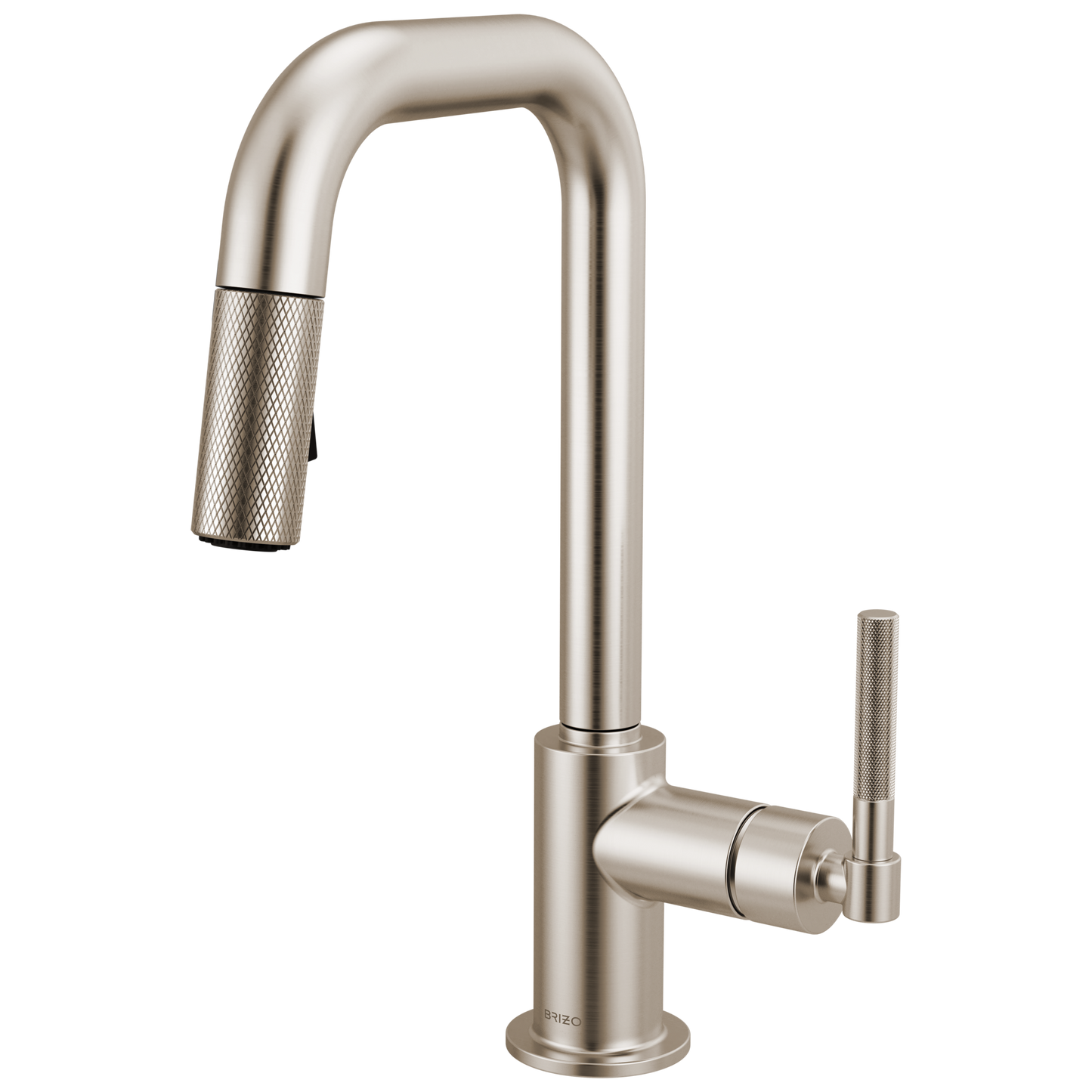 Brizo Pull Down Prep Faucet With Square Spout Knurled Handle