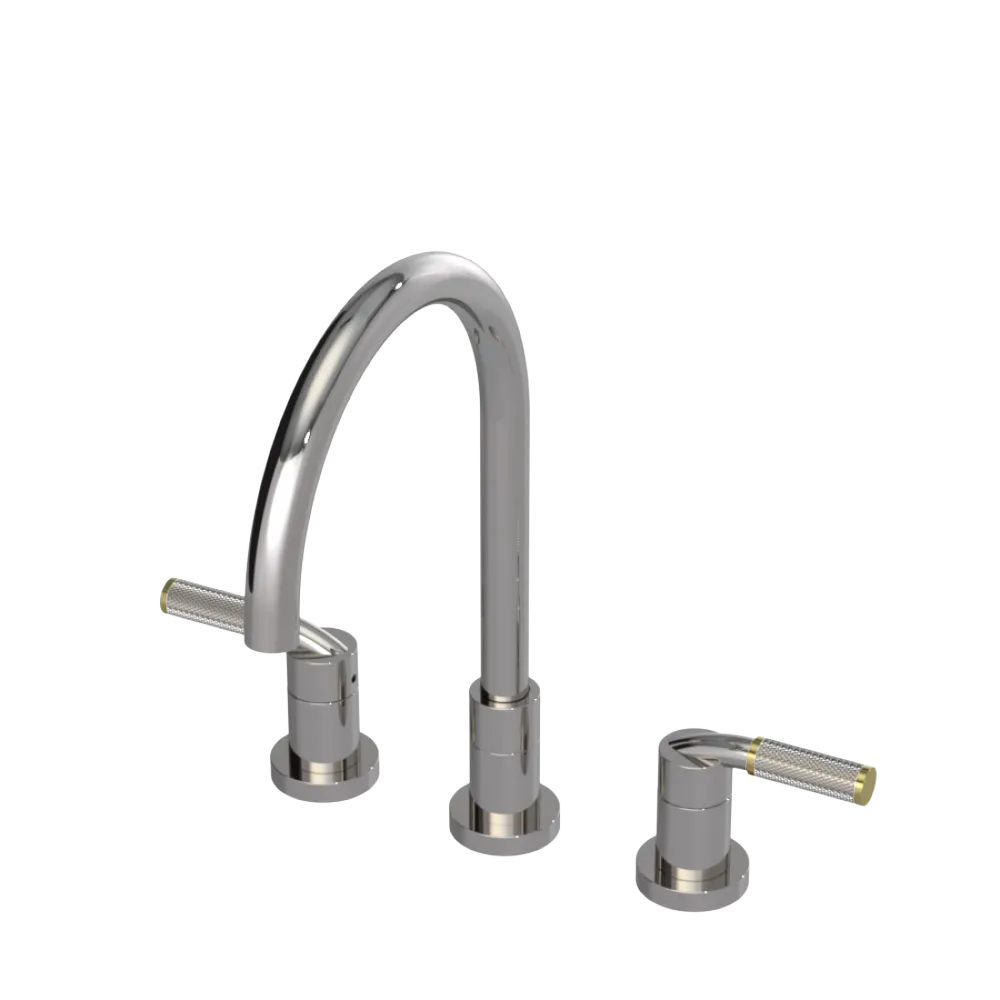 Rubinet Widespread Kitchen Set Polished Nickel