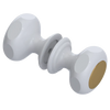 Rubinet Shower Door Knob (set) White
