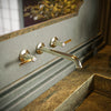 Baril Two handles wall-mounted lavatory faucet, drain not included