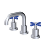 Rubinet Widespread Lav. Set. (less drain) Satin Chrome