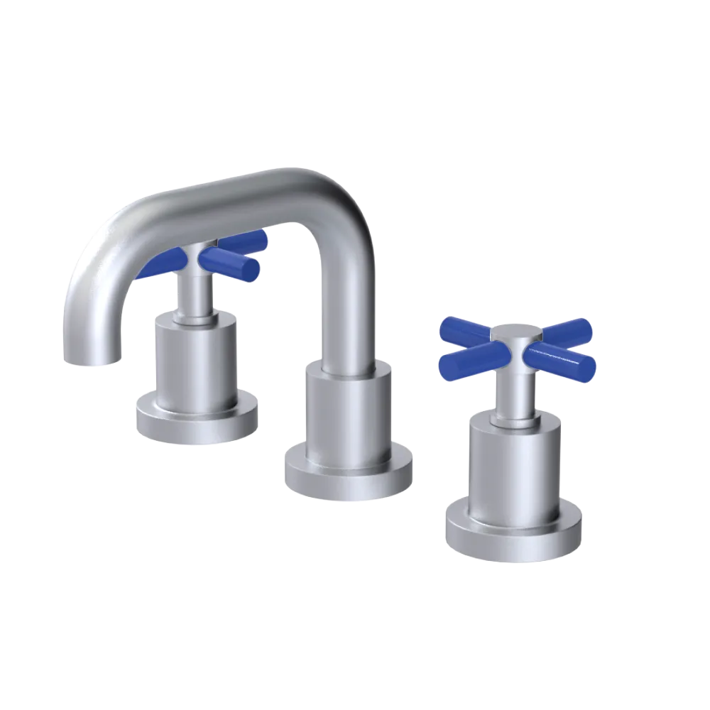 Rubinet Widespread Lav. Set. (less drain) Satin Chrome