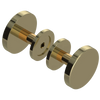Rubinet Shower Door Knob (set) Natural Brass