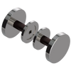 Rubinet Shower Door Knob (set) Polished Nickel